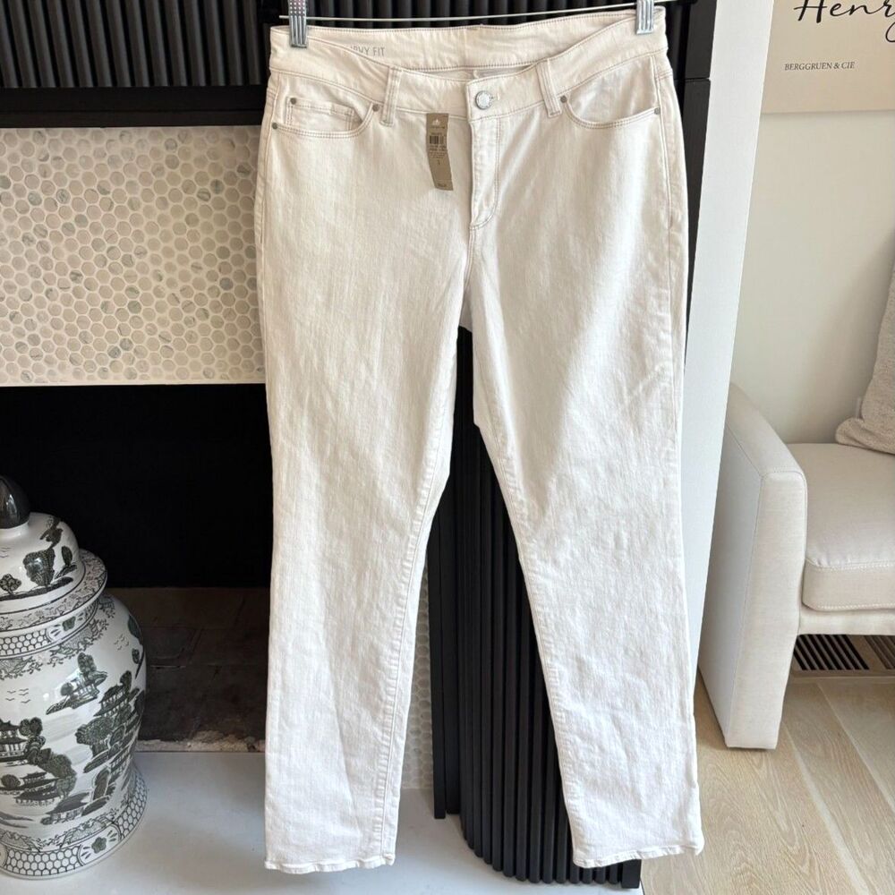 Ann Taylor White Curvy Slim Leg Jeans Pants - Size 8 NWT